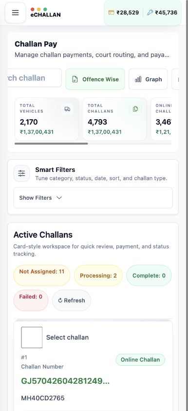 Challan Management app screenshot